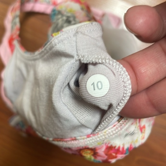 Lululemon Run: Stuff Your Bra II Flowabunga Mini Multi / Bleached Coral Sz 10! - Picture 12 of 12